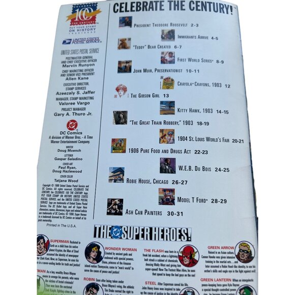 Celebrate The Century Super Heroes Stamp Album Only Book 1 1900-1909 USPS - Picture 3 of 4